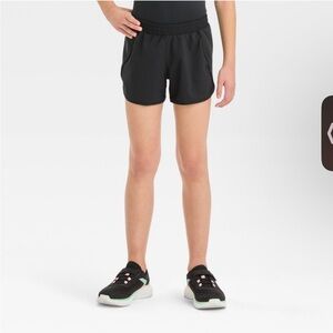 All In Motion Running Shorts Girls Medium M 7-8 Black